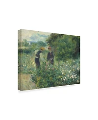 Pierre Auguste Renoir 'Picking Flowers' Canvas Art - 24" x 18"