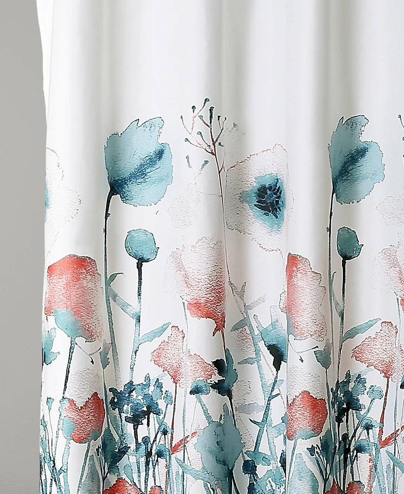 Lush Decor Zuri Flora Shower Curtain, 72" x