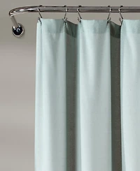 Lush Decor Linen Button Shower Curtain, 72" x