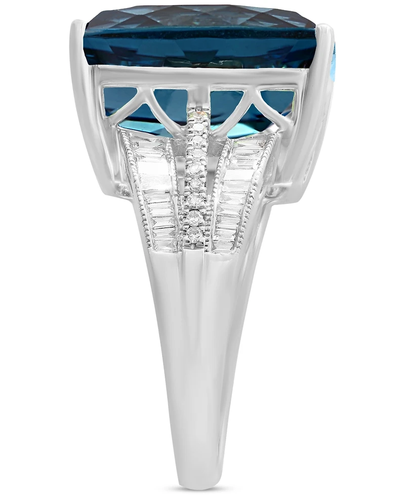 Effy Pink Amethyst (15-1/2 ct. t.w.) & Diamond (3/8 Ring 14k Gold (Also available Green Quartz, Citrine, Swiss Blue Topaz and London B