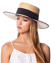 Angela & William Braid Natural Straw Women's Boater Hat