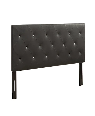 Ac Pacific Contemporary Crystal Diamond Tufted Queen Headboard
