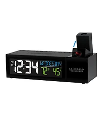 La Crosse Technology Pop-Up Bar Projection Alarm Clock with Usb Charging Port