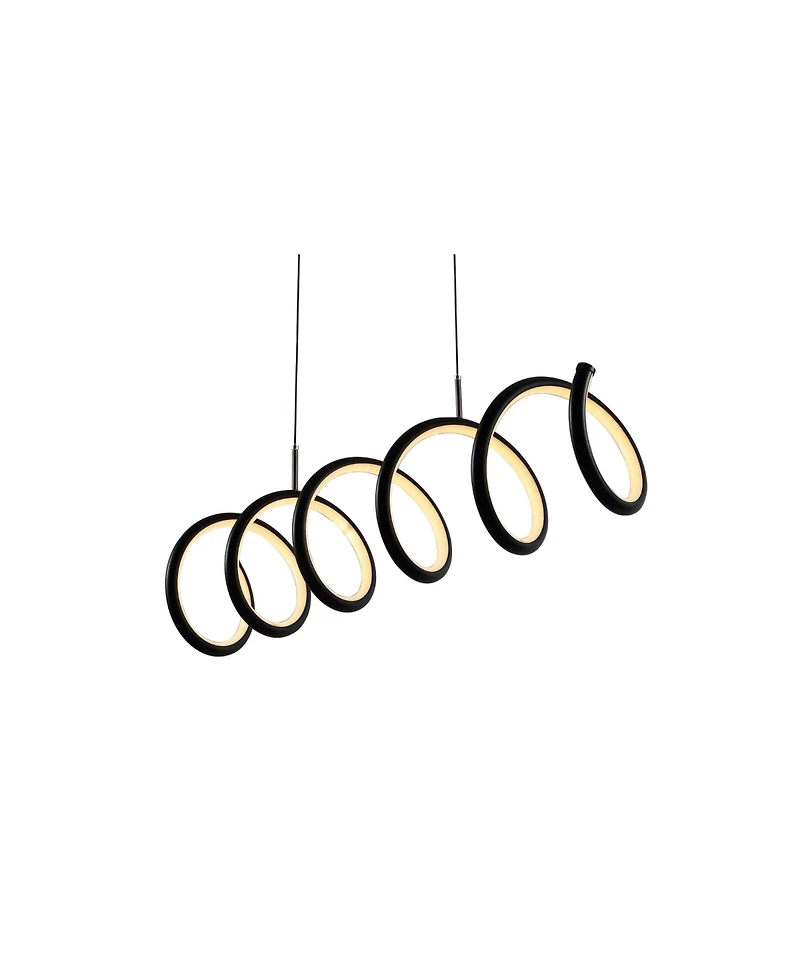 Jonathan Y Ali 31" Dimmable Adjustable Integrated Led Metal Linear Pendant