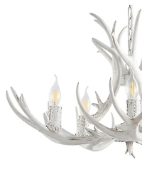 Jonathan Y Eldora 30" Adjustable Resin Antler 5-Light Led Chandelier