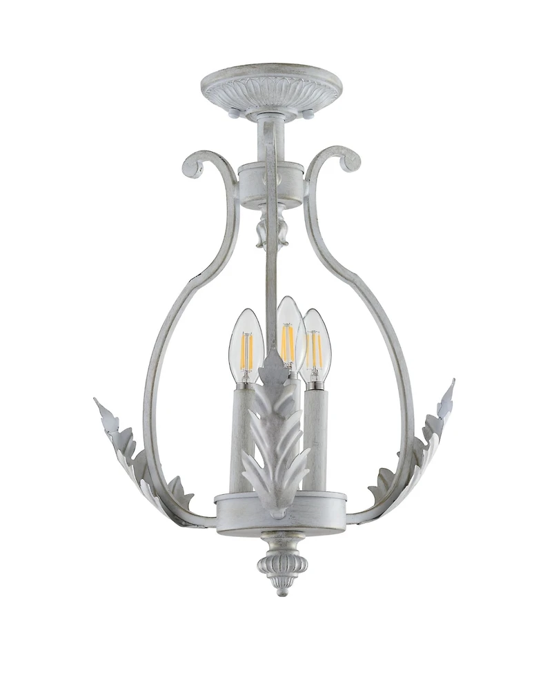 Jonathan Y Austen 12.2" Metal Led Semi-Flush Mount