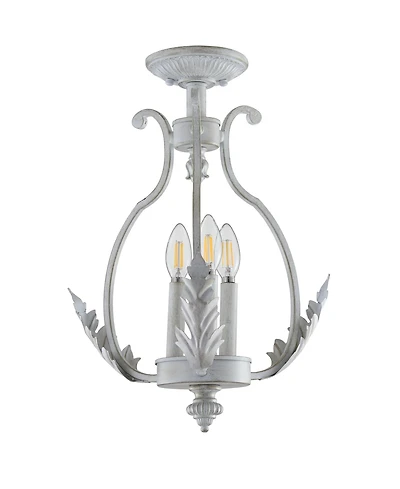 Jonathan Y Austen 12.2" Metal Led Semi-Flush Mount