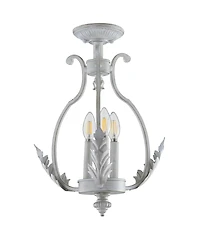 Jonathan Y Austen 12.2" Metal Led Semi-Flush Mount