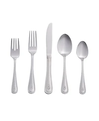 Riverridge Beaded 46 Piece Monogrammed Flatware Set - G, Service for 8