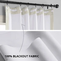 Half Price Drapes Porcelain White Signature Velvet Blackout Curtain