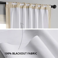 Half Price Drapes Alabaster Beige Signature Velvet Blackout Curtain