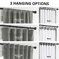 Half Price Drapes Silver Grey Signature Velvet Blackout Curtain