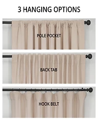 Half Price Drapes Ivory Signature Extra Wide Velvet Blackout Curtain