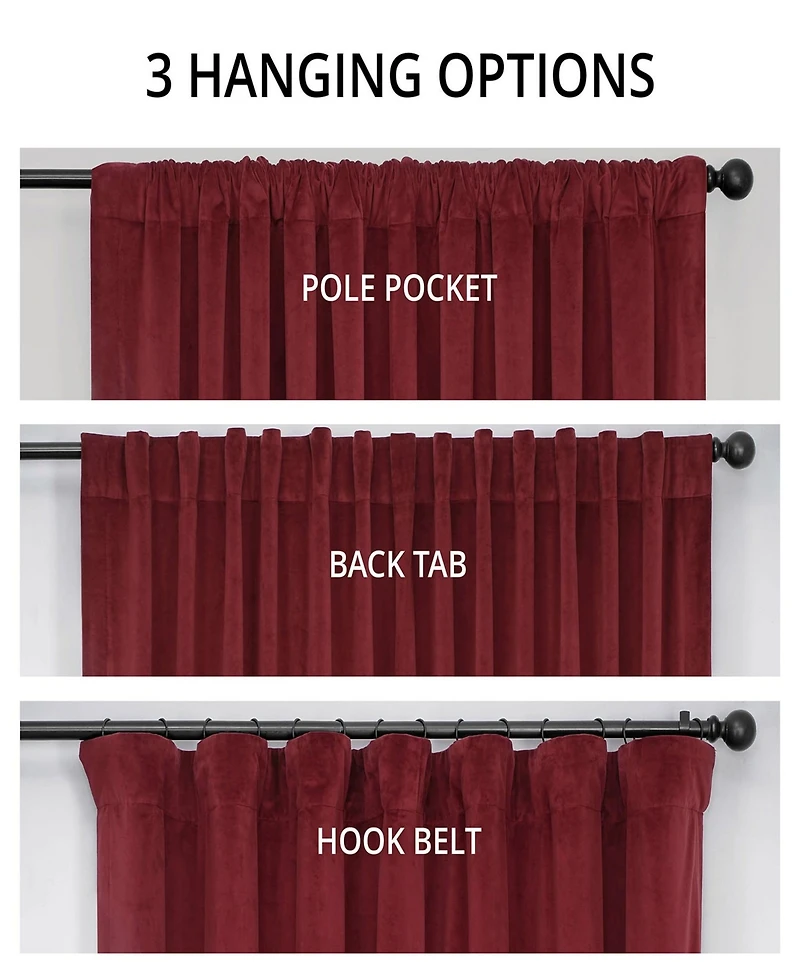 Half Price Drapes Signature Extra Wide Velvet Blackout Curtain