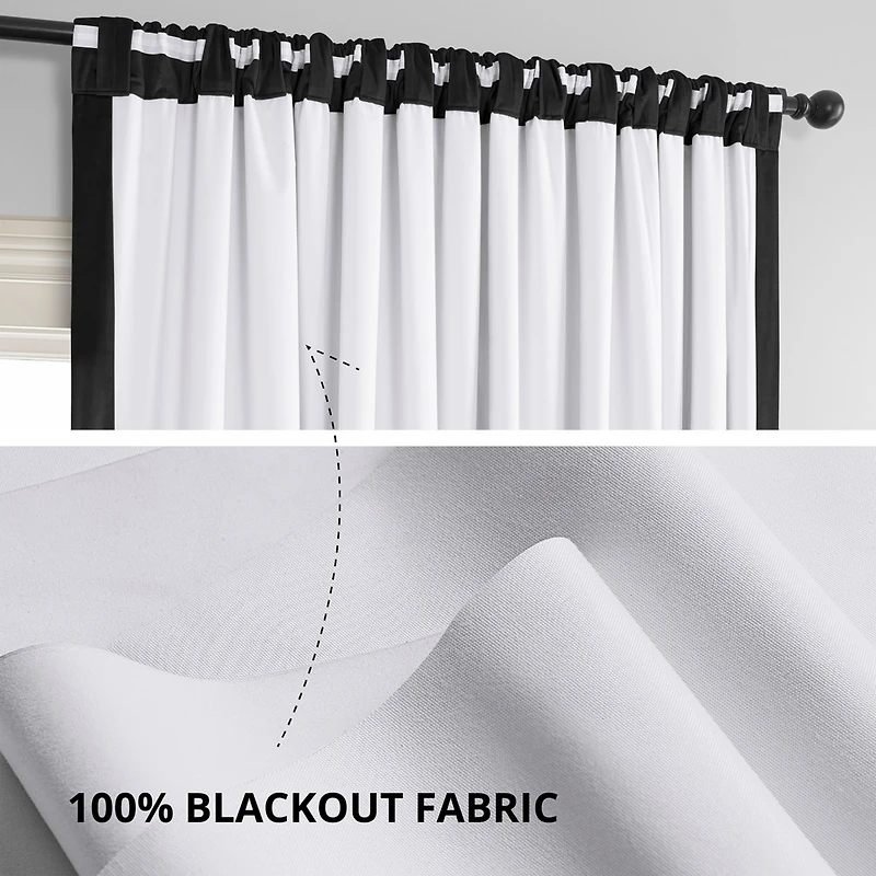 Half Price Drapes Signature Extra Wide Velvet Blackout Curtain