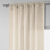 Half Price Drapes Cotton Seed Textured Faux Linen Sheer Curtain