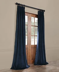 Half Price Drapes French Pleat Signature Velvet Blackout Curtain