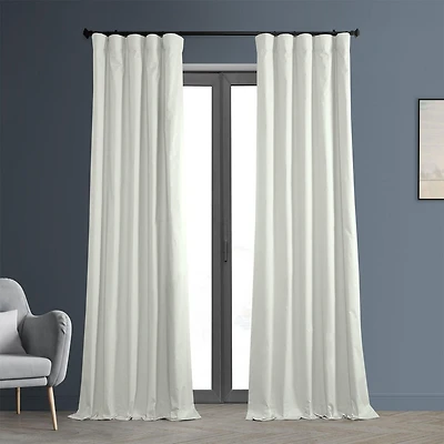Half Price Drapes Fresh Popcorn Solid Cotton Hotel Blackout Curtain