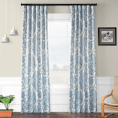 Half Price Drapes Tea Time Floral Room Darkening Curtain