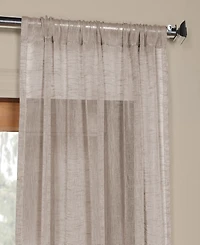 Half Price Drapes Open Weave Linen Blend Sheer Curtain