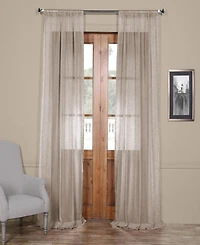 Half Price Drapes Open Weave Linen Blend Sheer Curtain