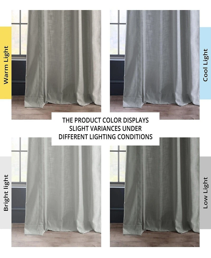 Half Price Drapes Heavy Faux Linen Curtain