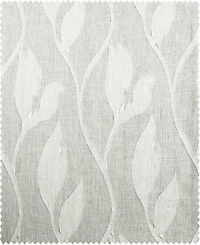 Half Price Drapes Avignon Vine Floral Patterned Faux Linen Sheer Curtain