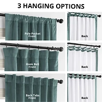 Half Price Drapes Skylark Blue Signature Velvet Blackout Curtain