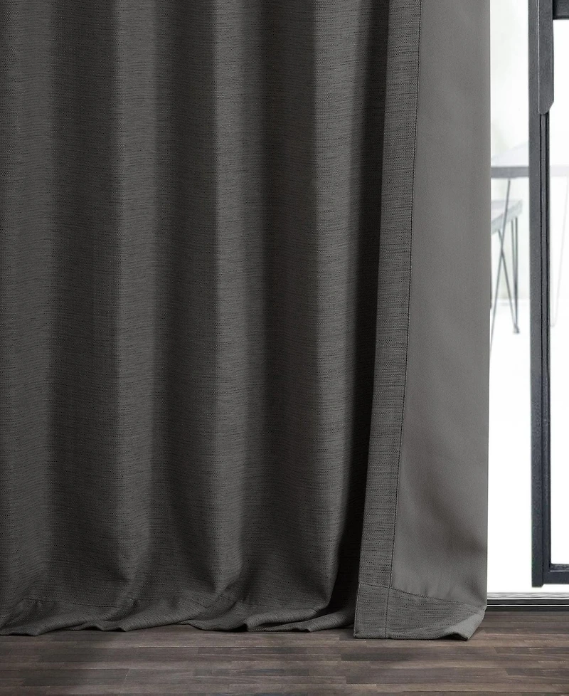 Half Price Drapes Bellino Textured Faux Linen Room Darkening Curtains For Bedroom & Living Room Curtains(1 Panel