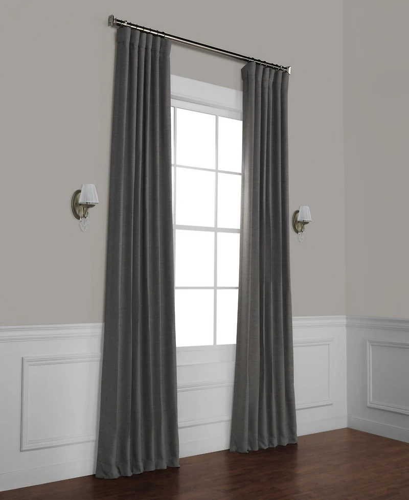 Half Price Drapes Bellino Textured Faux Linen Room Darkening Curtains For Bedroom & Living Room Curtains(1 Panel), 50W X 63L