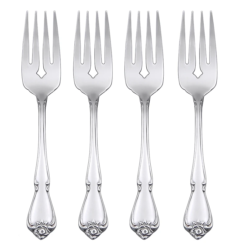 Oneida True Rose Set/4 Salad Forks