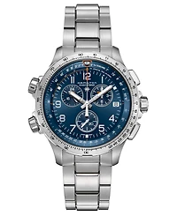 Hamilton Men's Swiss Chronograph Khaki XWind Stainless Steel Bracelet Watch 46mm