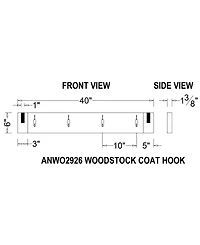 Woodstock Acacia Wood With Metal Inset Coat Hook