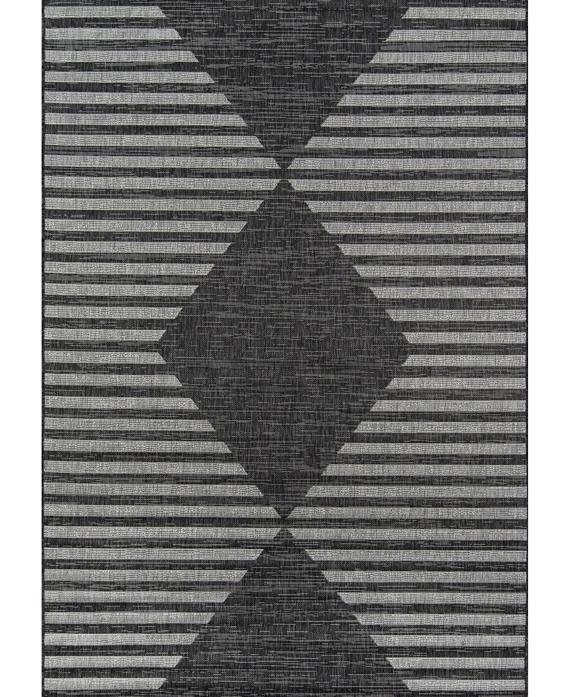 Novogratz Villa Vi-07 Charcoal 3'11" x 5'7" Outdoor Area Rug