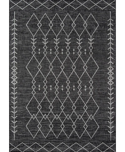 Novogratz Villa Vi-08 Charcoal 3'11" x 5'7" Outdoor Area Rug