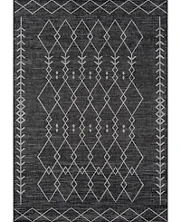 Novogratz Villa Vi-08 Charcoal 3'11" x 5'7" Outdoor Area Rug