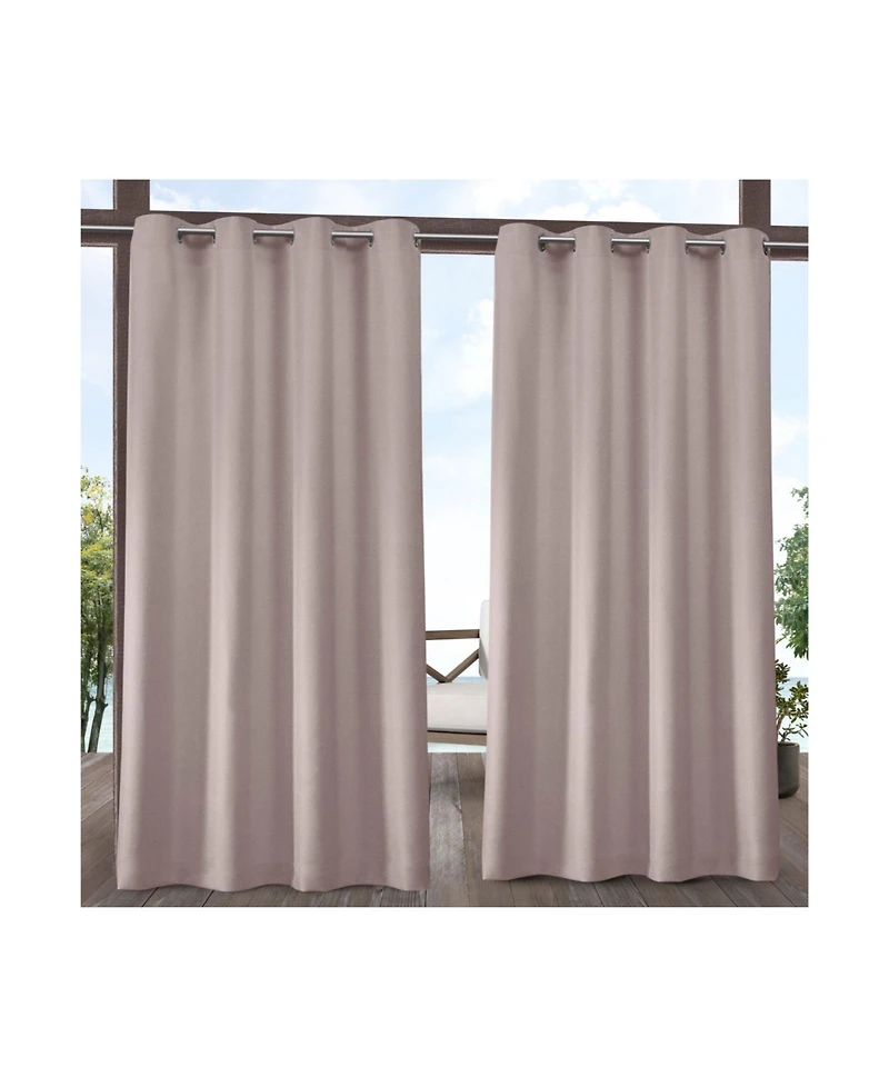 Exclusive Home Biscayne Indoor/Outdoor Grommet Top Curtain Panel Pair, 54" x 108"