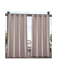 Exclusive Home Biscayne Indoor/Outdoor Grommet Top Curtain Panel Pair, 54" x 108"