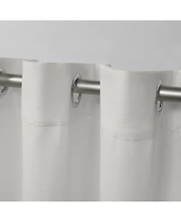 Exclusive Home Delano Heavyweight Textured Indoor/Outdoor Grommet Top Curtain Panel Pair