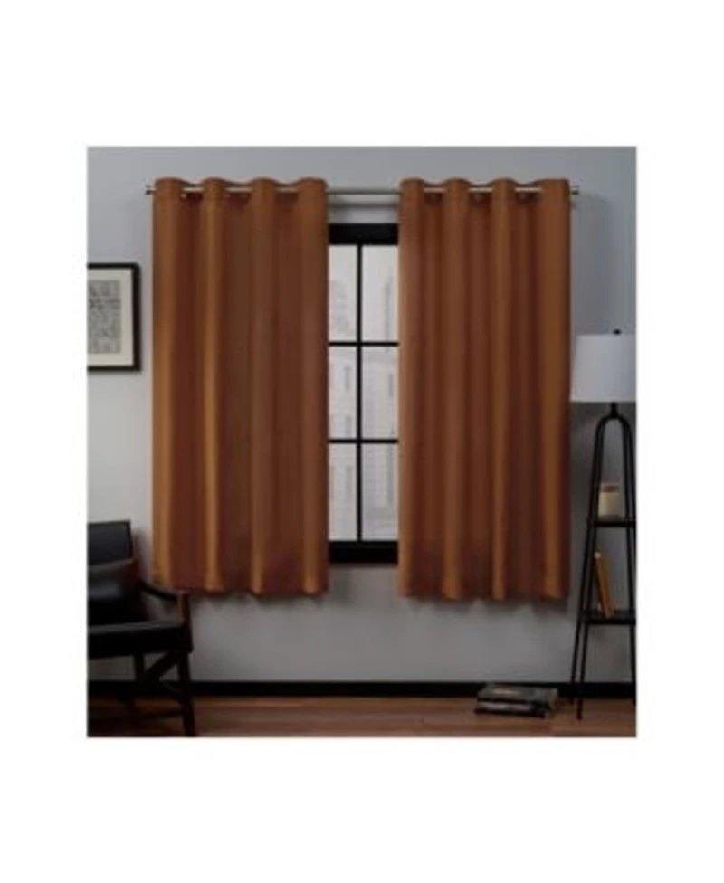 Exclusive Home Loha Linen Grommet Top Window Curtain Panel Pair