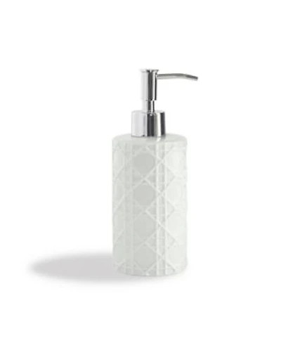 Cassadecor Embossed Wicker Design Porcelain Bath Accessories