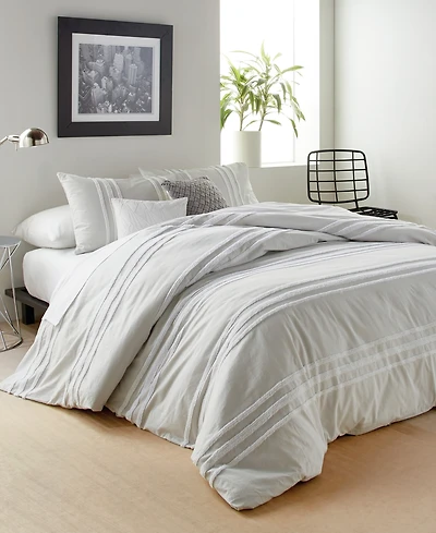 Dkny Chenille Stripe 3-Pc. Comforter Set, King