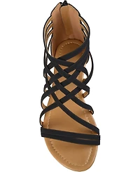 Journee Collection Women's Hanni Wide Width Crisscross Strappy Flat Sandals