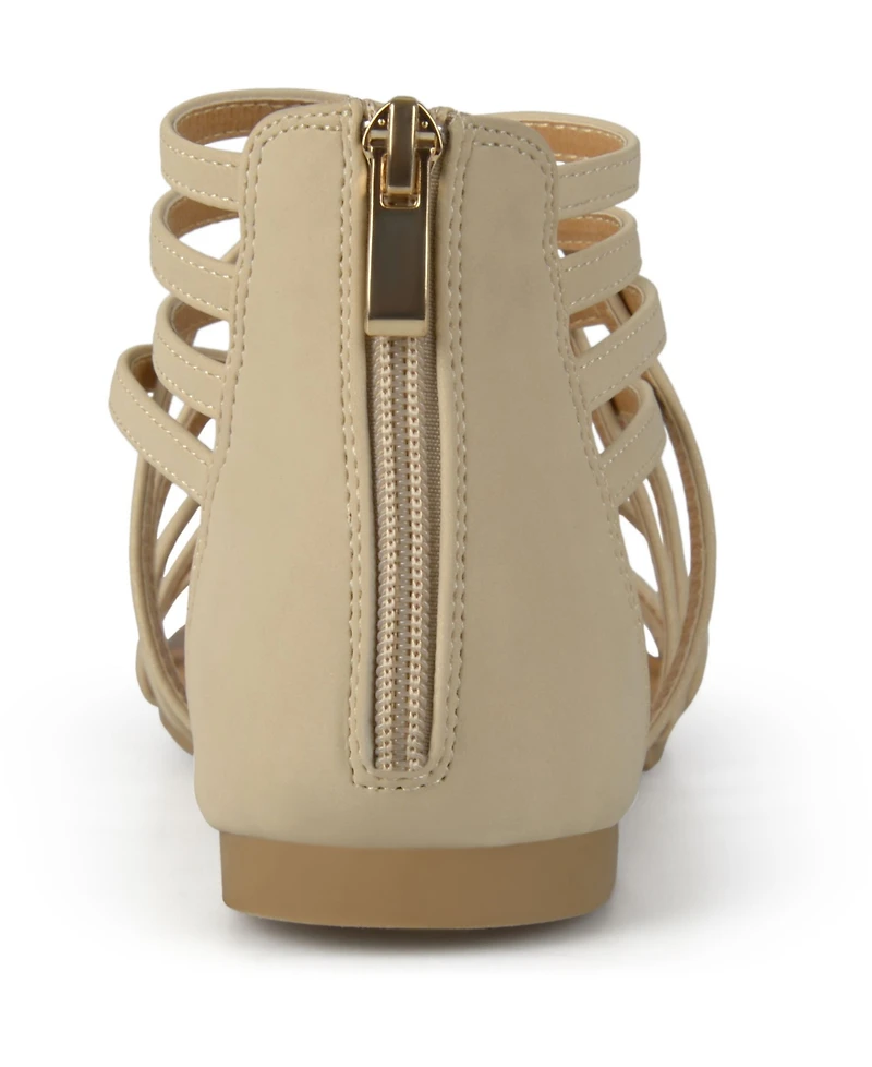 Journee Collection Women's Hanni Wide Width Crisscross Strappy Flat Sandals