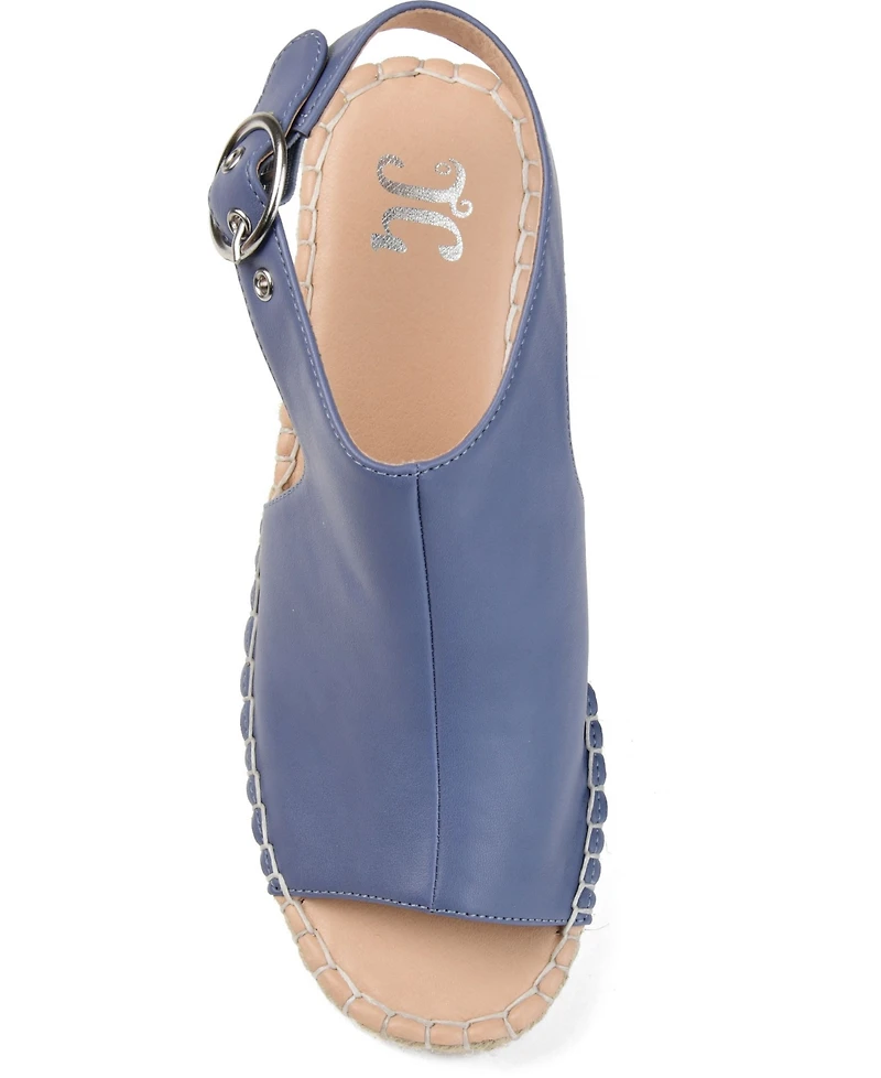 Journee Collection Women's Crew Espadrille Sandals