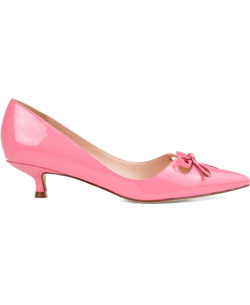 Journee Collection Women's Lutana Pointed Toe Kitten Heel Pumps