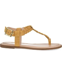 Journee Collection Women's Genevive Braided T-Strap Flat Sandals