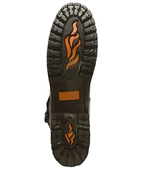 RideTecs Men's 16" Engineer Zipper Biker Boot Black