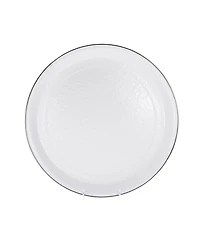 Golden Rabbit Solid White Enamelware Collection 20" Serving Tray