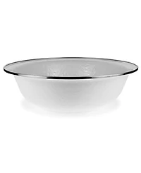 Golden Rabbit Solid White Enamelware Collection Quart Serving Bowl